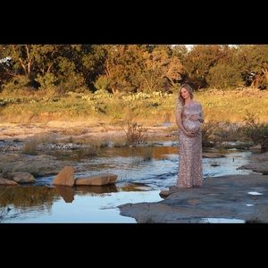 Rose Gold Sequin Dress - Maternity Photos